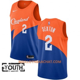 Maillot NBA Cleveland Cavaliers Collin Sexton 2 2018-19 Nike City Edition Bleu Swingman - Enfant